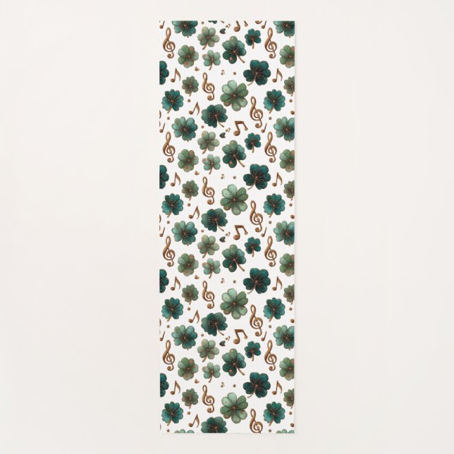 Tapete De Yoga St. Patrick’s Day Musical Shamrock (Frente)