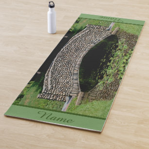 Tapete De Yoga Stone Bridge Lilypads Nature Personalizado