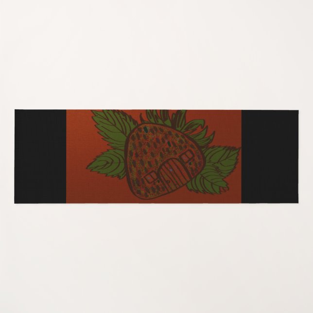 Tapete De Yoga Strawberry Home Sweet Home (Frente (Horizontal))