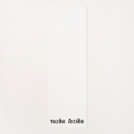 Tapete De Yoga Stylish Monogram Modern Minimal White Script Art