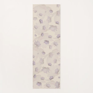 Tapete De Yoga Suave Flor de Lótus Creme Pálido Inspirada na Natu