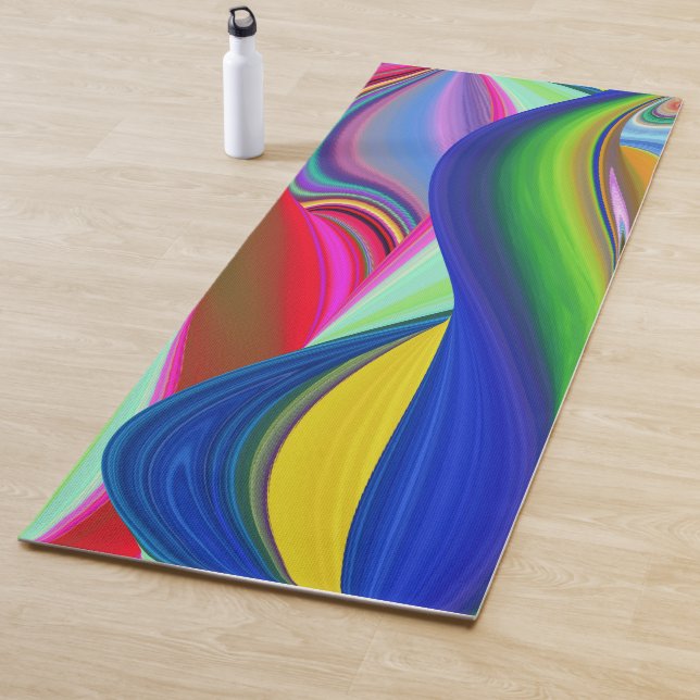 Tapete De Yoga Summerrainbow, Abstrato 3D Rainbowart (In Situ)