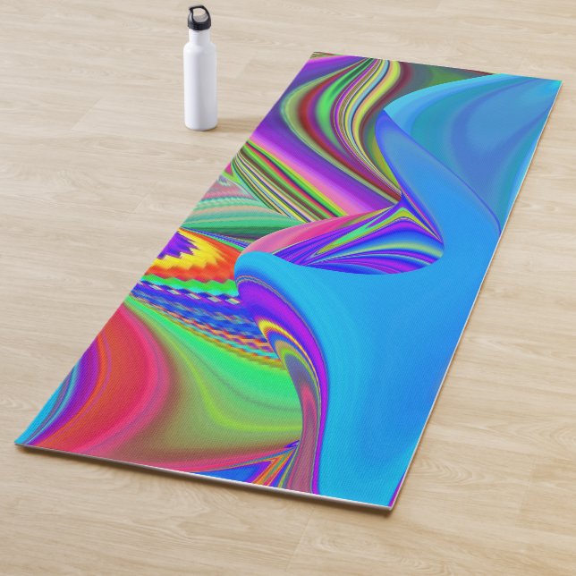 Tapete De Yoga Summersense, Abstrato 3D Rainbowart (In Situ)