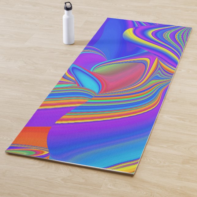 Tapete De Yoga Summersense, Abstrato 3D Rainbowart (In Situ)
