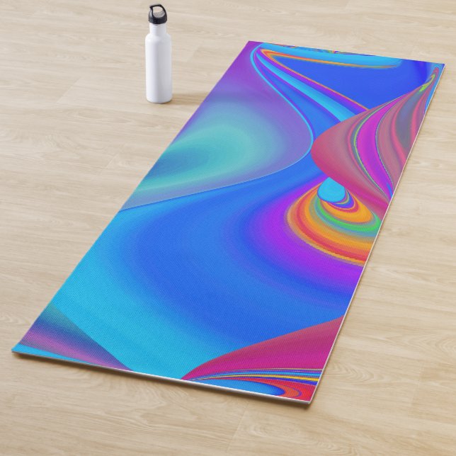 Tapete De Yoga Summersense, Abstrato 3D Rainbowart (In Situ)