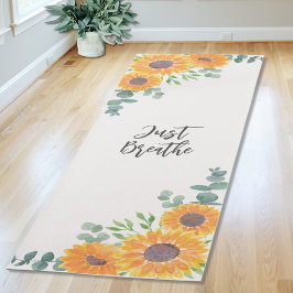 Tapete De Yoga Sunflower Eucalyptus Greenery Yoga Cote