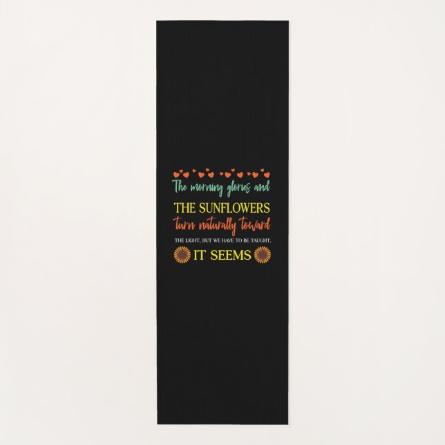 Tapete De Yoga Sunflower Lover | Os Girassóis Viram Naturalmente (Frente)