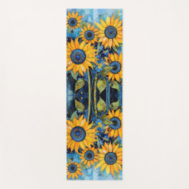Tapete De Yoga Sunflowers Wildflowers Flower Mixed Media Design