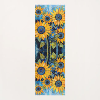 Tapete De Yoga Sunflowers Wildflowers Flower Mixed Media Design