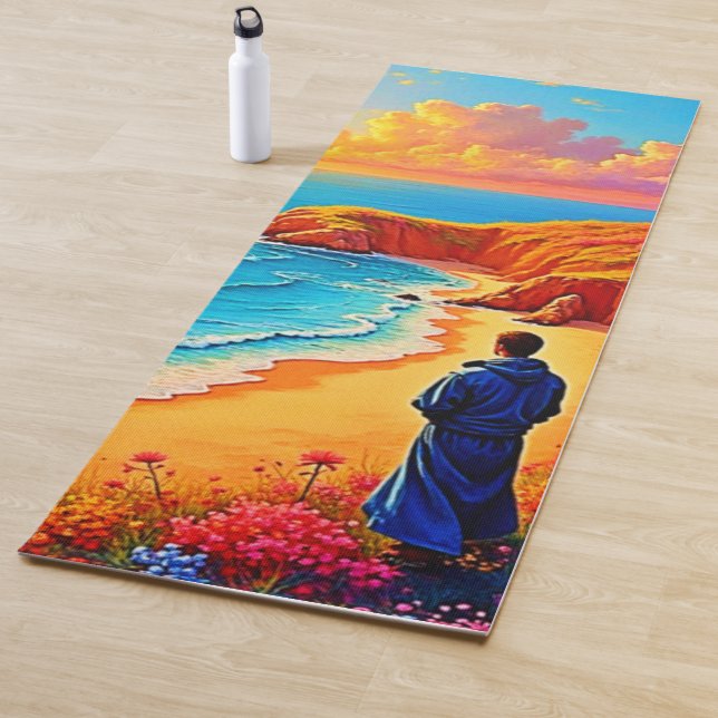 Tapete De Yoga Sunset Beach Solitude Serenity Design (In Situ)