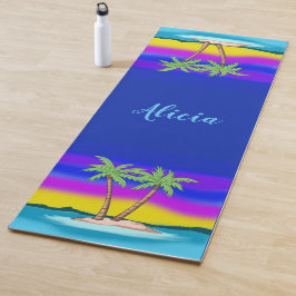 Tapete De Yoga Sunset da Ilha Personalizada