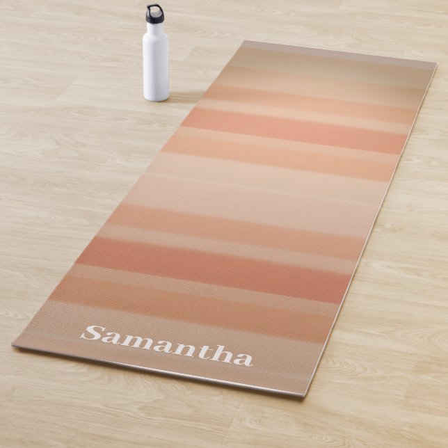 Tapete De Yoga Sunset Horizon Stripes Minimal Calm (In Situ)