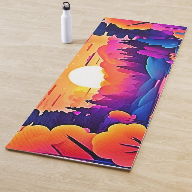 Tapete De Yoga Sunset Lake Fantasy Art (In Situ)