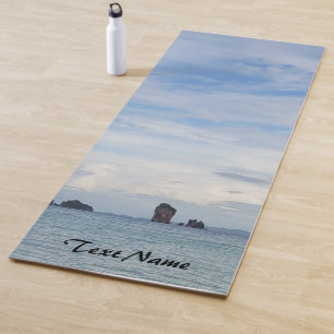 Tapete De Yoga Sunset no mar praia vista Nome personalizado