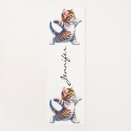 Tapete De Yoga Super Bonito Tabby Cat Yoga Mat
