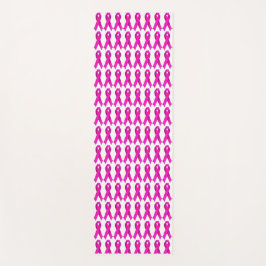 Tapete De Yoga Suporte de Consciência do Cancer da Fita Rosa de Y