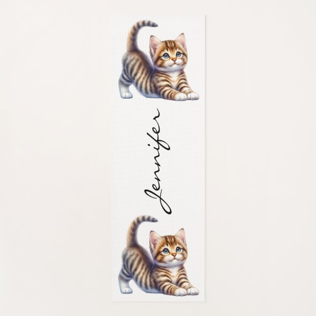 Tapete De Yoga Tabby Cat Yoga Mat (Frente)