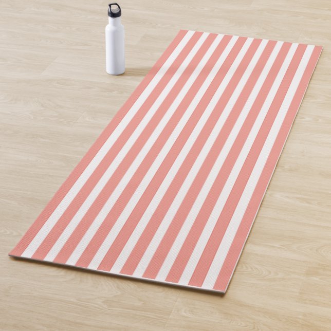 Tapete De Yoga Tangerine Vertical Stripped Yoga Mat (In Situ)