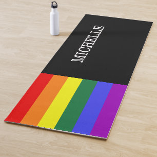 Tapete De Yoga Tapete Yoga Orgulho Gay Rainbow Personalizado