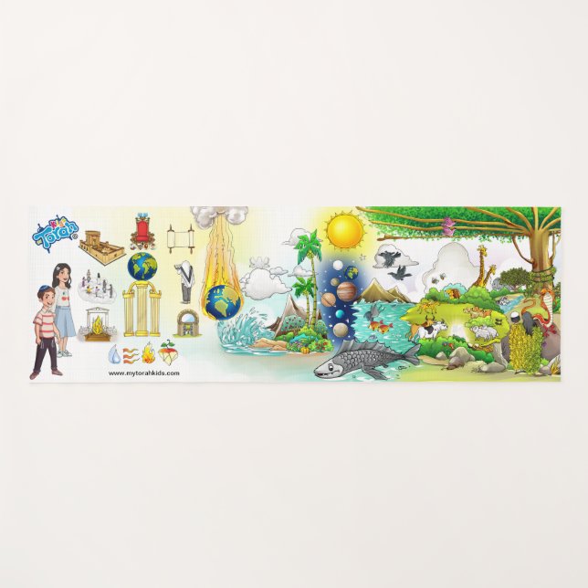 Tapete De Yoga Tapis de Jeu Éducatif – La Création au Déluge (Frente (Horizontal))