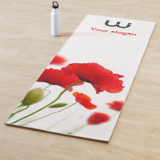 Tapete De Yoga Tapis de yoga nature fleurs de coquelicot.