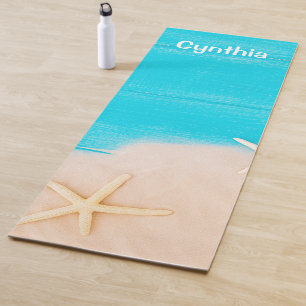 Tapete De Yoga Tapis de Yoga Oceano Azul Estrela-do-Mar Relaxante