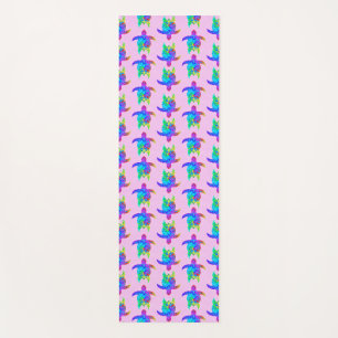 Tapete De Yoga Tartarugas Tribais de Tie Dye Island