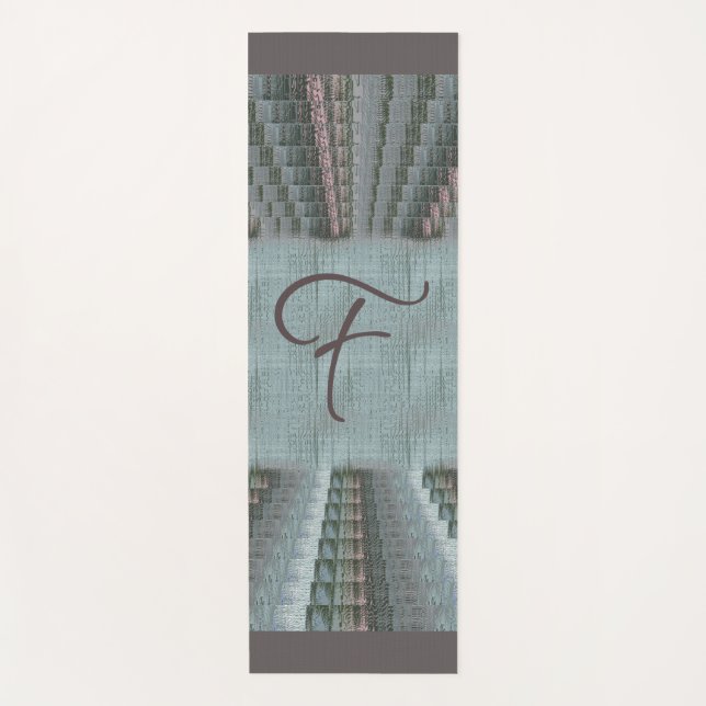 Tapete De Yoga Teal Aqua Mint Pink Blush Earth Tones Canvas (Frente)