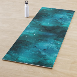 Tapete De Yoga Teal Galaxy Series Design 7