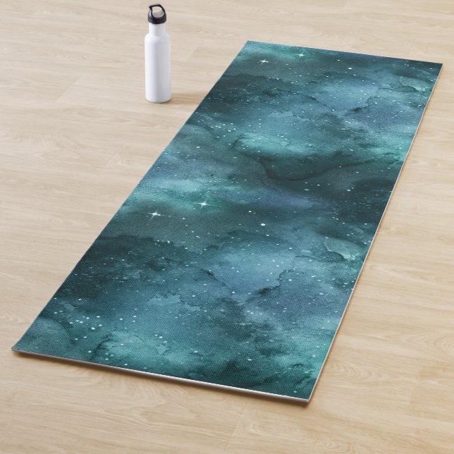Tapete De Yoga Teal Galaxy Series Design 7 (In Situ)