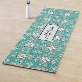Tapete De Yoga Teal Mandala Personalizado Yoga Mat