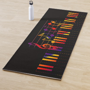 Tapete De Yoga Teclado Musical Elegante