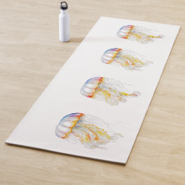 Tapete De Yoga Tentáculos Sunset: Arte Costeira de Aquarela