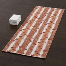 Terracotta Wildflower Stripe Yoga Mat
