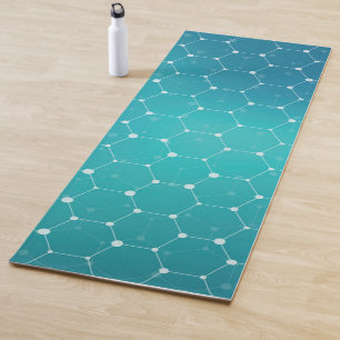 Tapete De Yoga Teste padrão azul do ADN da cerceta