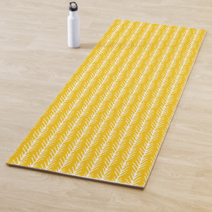 Tapete De Yoga Teste padrão Dourado tirado mão do trigo