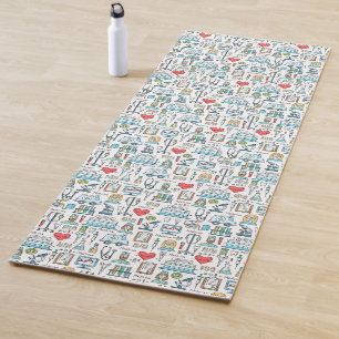 Tapete De Yoga Teste padrão médico do design