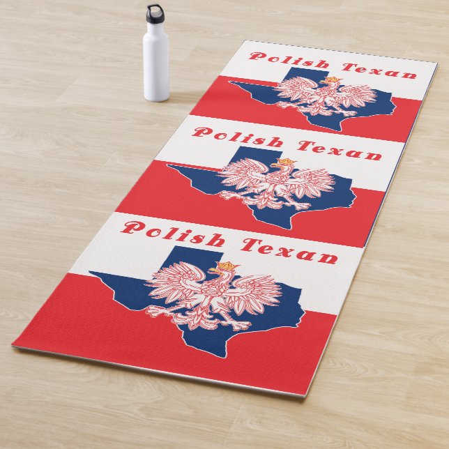 Tapete De Yoga Texano Polonês com Mapa do Texas (In Situ)