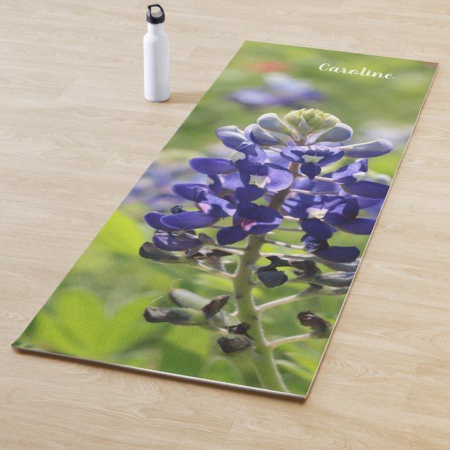 Tapete De Yoga Texas Bluebonnet (dorso azul), Personalizado (In Situ)