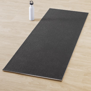 Tapete De Yoga Textura de couro preto atraente e antiderrapante