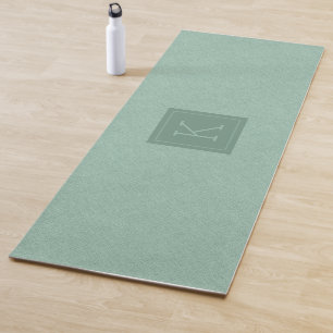 Tapete De Yoga Textura de linha verde-hortelã