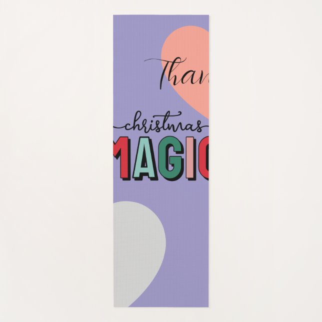 Tapete De Yoga Thank Christmas Magic Pastel Yoga Mat | Holiday We (Frente)