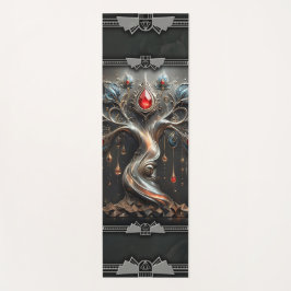 Tapete De Yoga The Art Deco Tree of Life design.