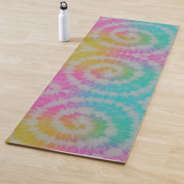 Tapete De Yoga Tie Dye Neon Rainbow (In Situ)