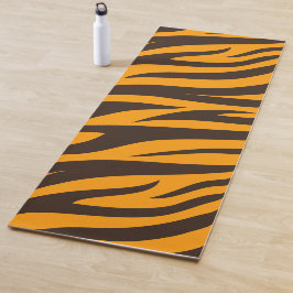 Tapete De Yoga Tiger Stripe Black Orange Wild