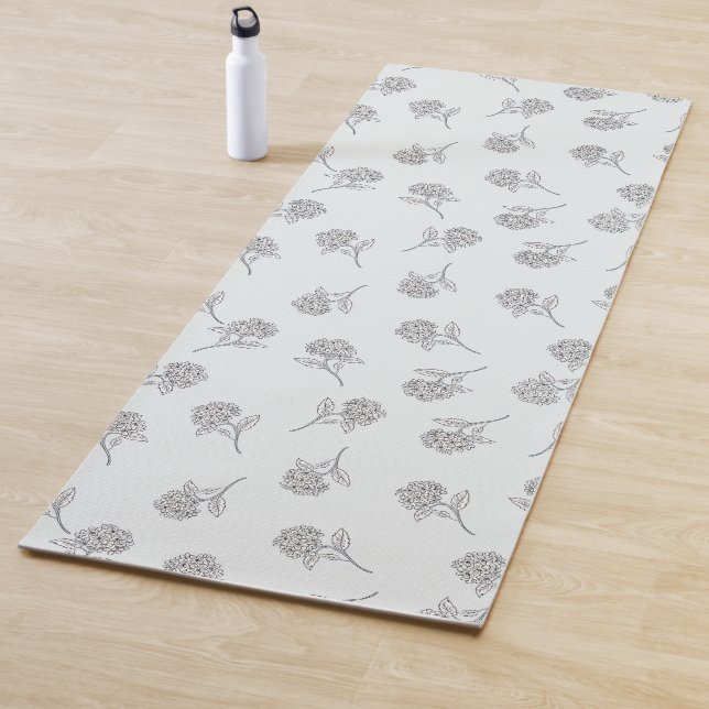 Tapete De Yoga Timeless Botanical Bloom Soft Grey (In Situ)