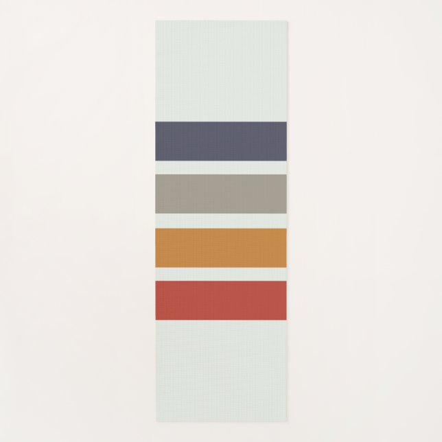 Tapete De Yoga Tiras de Retro Clássicas Chá Cortina de Lavagem (Frente)