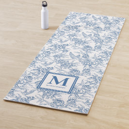 Tapete De Yoga Toalete Azul Francês Nome Personalizado