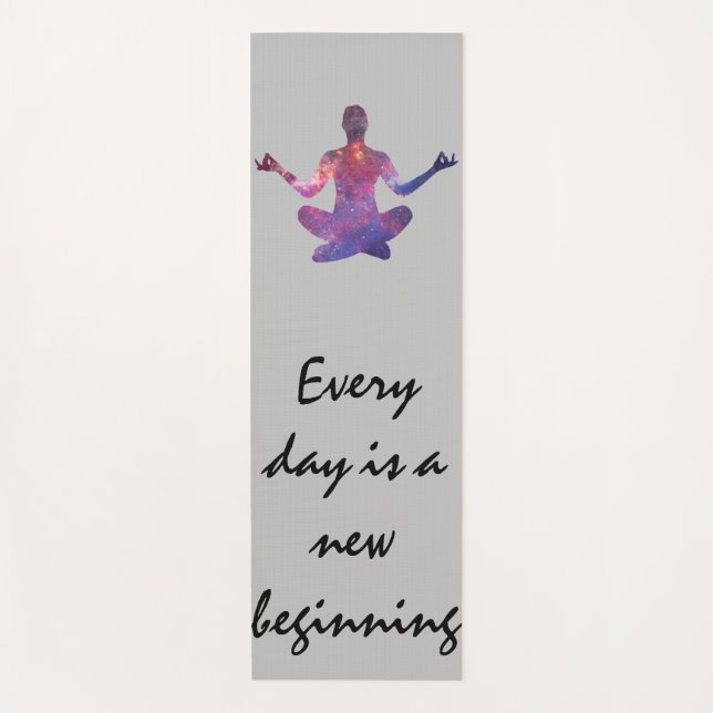 Tapete De Yoga Todo dia é um novo começo (Frente)