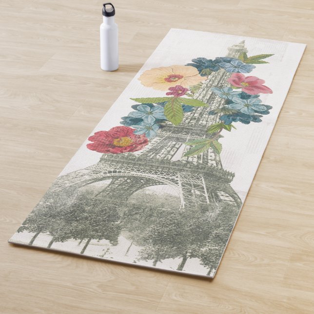 Tapete De Yoga Torre Eiffel floral | Paris, France (In Situ)